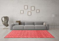 Machine Washable Abstract Red Modern Rug, wshabs2682red