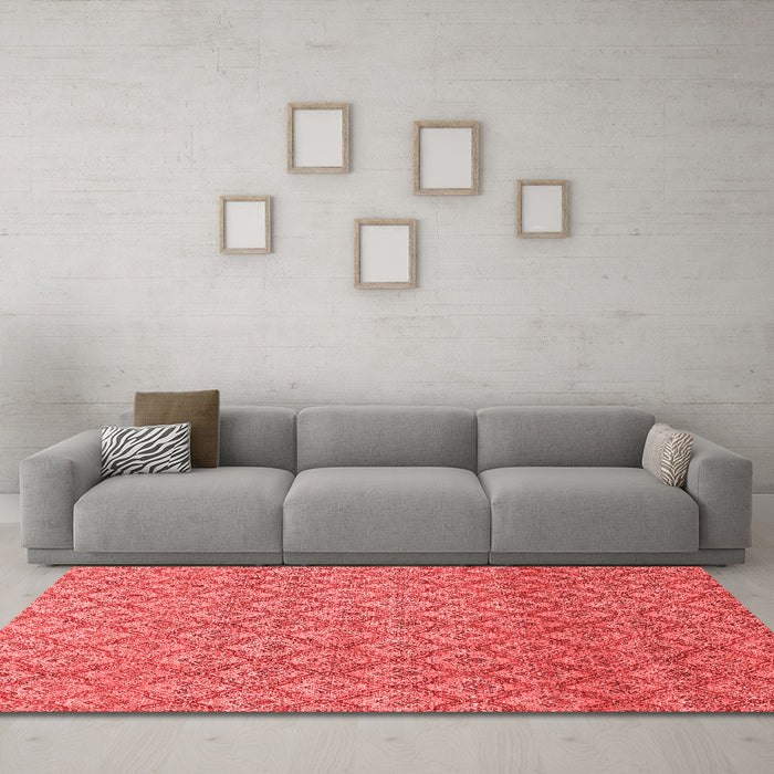 Modern Red Washable Rugs