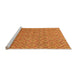 Sideview of Machine Washable Abstract Orange Modern Area Rugs, wshabs2682org