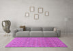 Machine Washable Abstract Purple Modern Area Rugs in a Living Room, wshabs2682pur