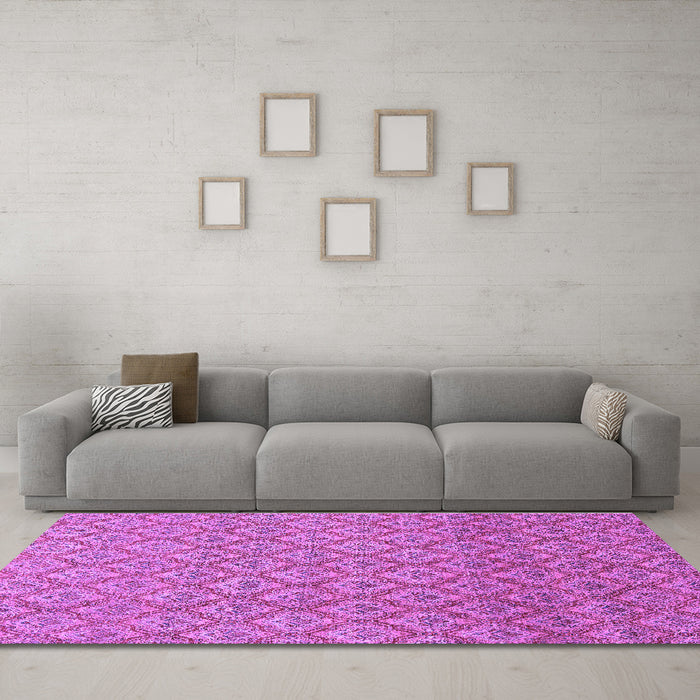 Machine Washable Abstract Purple Modern Area Rugs in a Living Room, wshabs2682pur