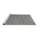 Sideview of Machine Washable Abstract Gray Modern Rug, wshabs2682gry