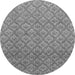 Round Machine Washable Abstract Gray Modern Rug, wshabs2682gry