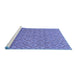 Sideview of Machine Washable Abstract Blue Modern Rug, wshabs2682blu