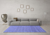 Machine Washable Abstract Blue Modern Rug, wshabs2682blu