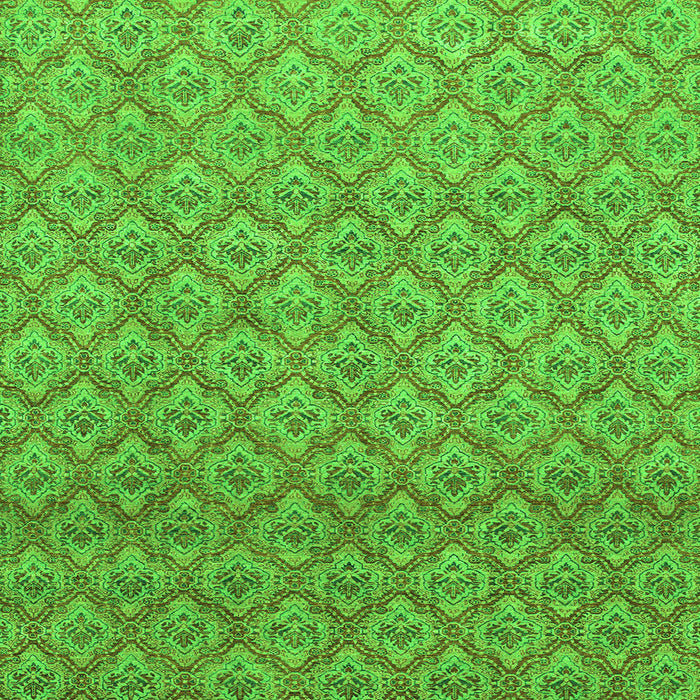 Square Machine Washable Abstract Green Modern Area Rugs, wshabs2682grn