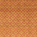 Square Machine Washable Abstract Orange Modern Area Rugs, wshabs2682org