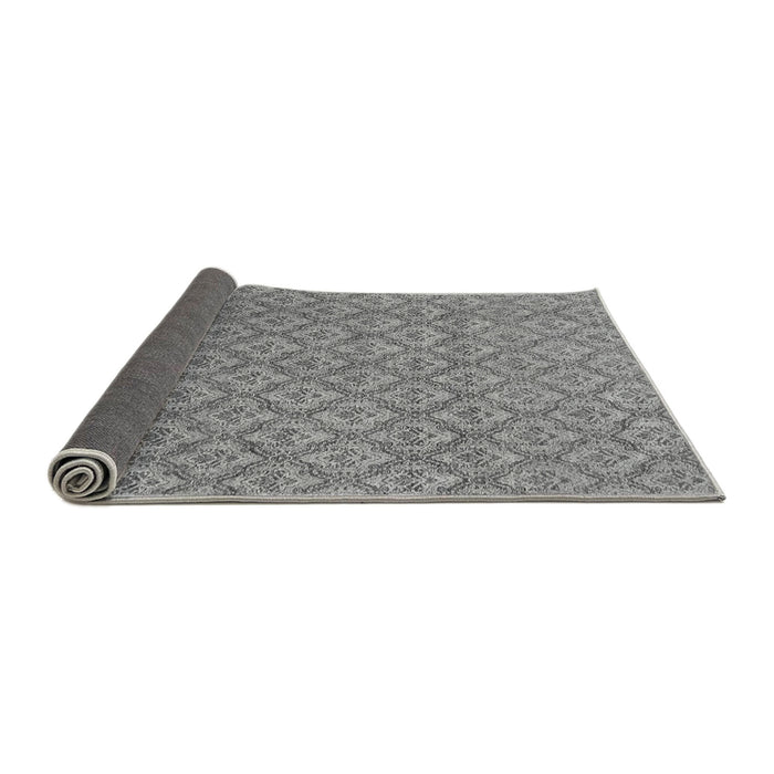 Sideview of Abstract Gray Modern Rug, abs2682gry