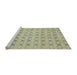 Sideview of Machine Washable Abstract Brown Gold Rug, wshabs2683