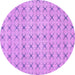 Round Machine Washable Abstract Purple Modern Area Rugs, wshabs2683pur