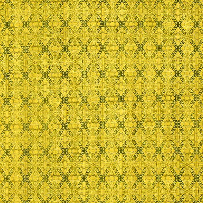 Square Abstract Yellow Modern Rug, abs2683yw