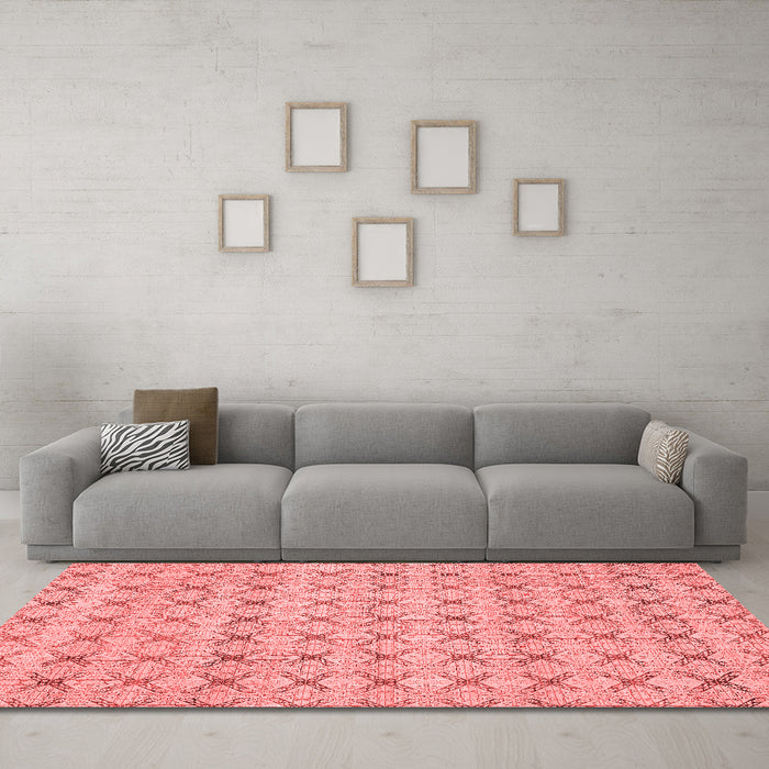 Modern Red Washable Rugs
