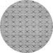 Round Machine Washable Abstract Gray Modern Rug, wshabs2683gry