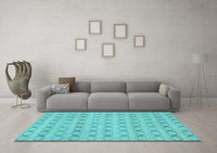 Machine Washable Abstract Light Blue Modern Rug, wshabs2683lblu