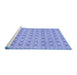 Sideview of Machine Washable Abstract Blue Modern Rug, wshabs2683blu