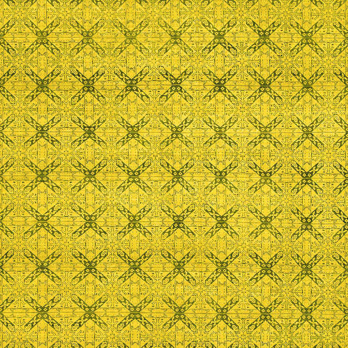 Abstract Yellow Modern Rug, abs2683yw