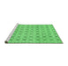 Sideview of Machine Washable Abstract Emerald Green Modern Area Rugs, wshabs2683emgrn