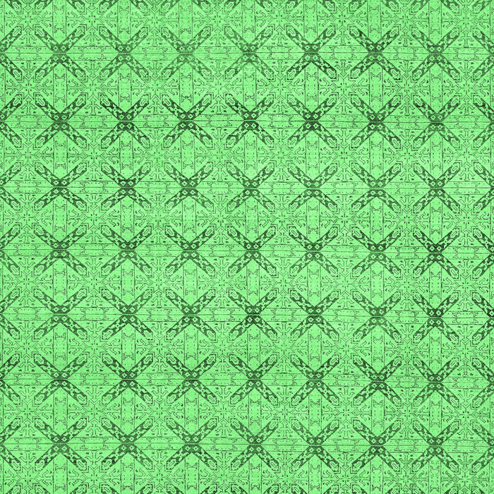 Machine Washable Abstract Emerald Green Modern Area Rugs, wshabs2683emgrn