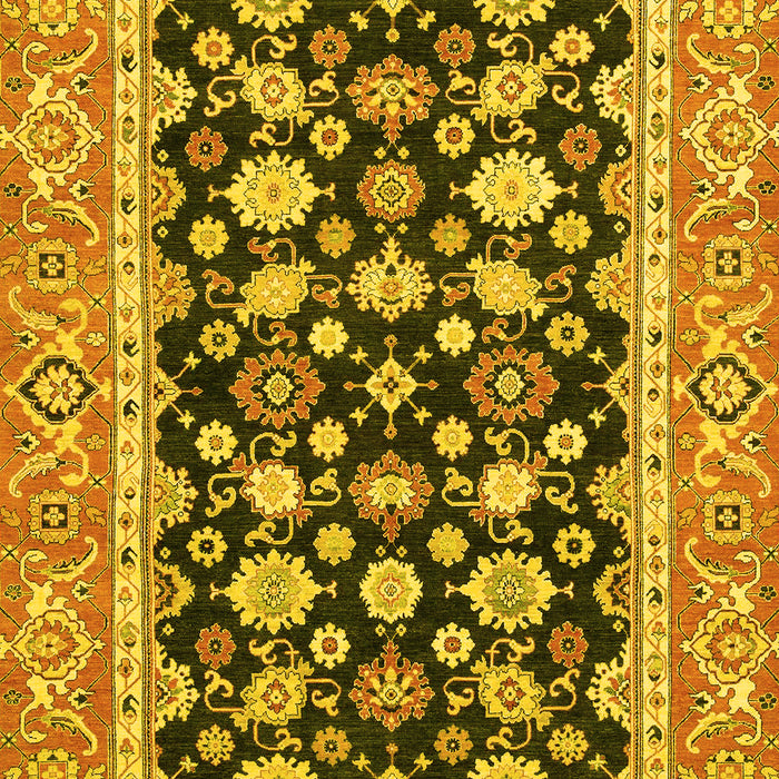 Abstract Yellow Modern Rug, abs2684yw