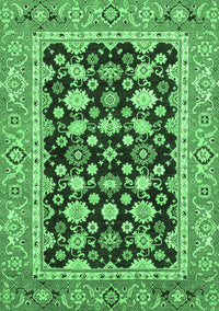 Abstract Emerald Green Modern Rug, abs2684emgrn