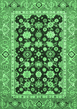 Abstract Emerald Green Modern Rug, abs2684emgrn