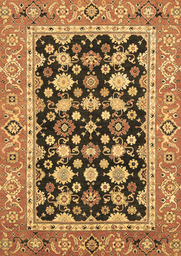 Abstract Brown Modern Rug, abs2684brn