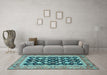 Machine Washable Abstract Light Blue Modern Rug in a Living Room, wshabs2684lblu