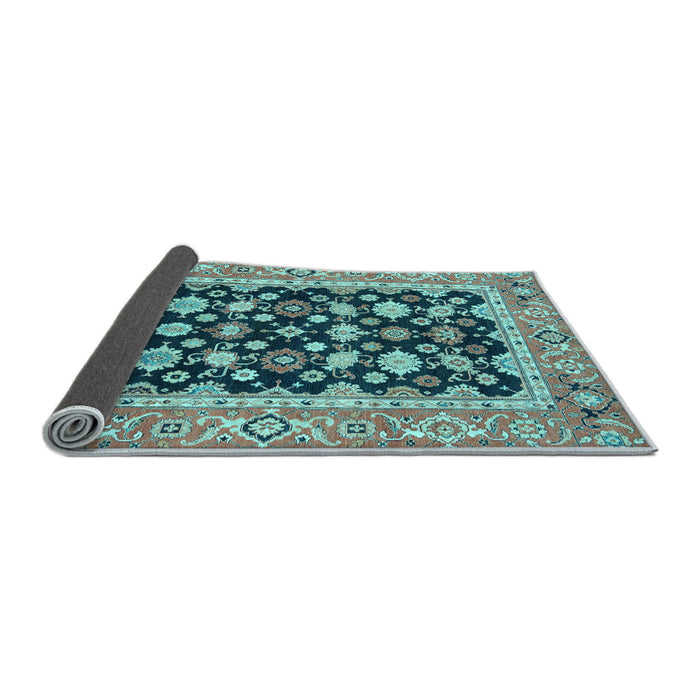 Sideview of Abstract Light Blue Modern Rug, abs2684lblu