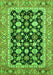 Machine Washable Abstract Green Modern Area Rugs, wshabs2684grn