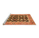 Sideview of Machine Washable Abstract Orange Modern Area Rugs, wshabs2684org