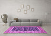 Machine Washable Abstract Purple Modern Area Rugs in a Living Room, wshabs2684pur