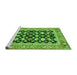 Sideview of Machine Washable Abstract Green Modern Area Rugs, wshabs2684grn