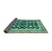 Sideview of Abstract Turquoise Modern Rug, abs2684turq