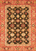 Machine Washable Abstract Orange Modern Area Rugs, wshabs2684org