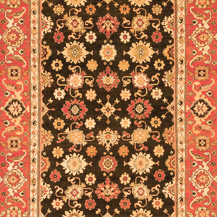 Machine Washable Abstract Orange Modern Area Rugs, wshabs2684org