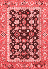 Abstract Red Modern Rug, abs2684red