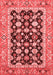 Abstract Red Modern Area Rugs