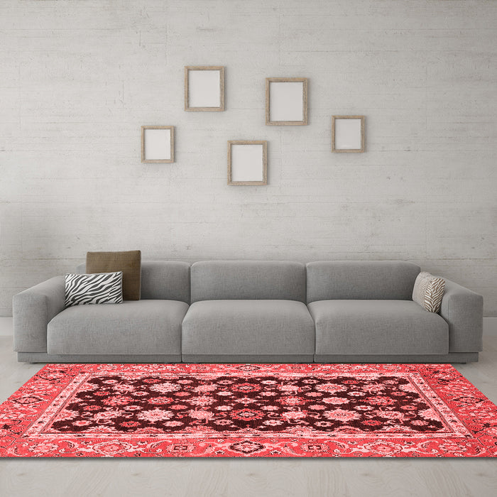 Modern Red Washable Rugs