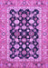 Machine Washable Abstract Purple Modern Area Rugs, wshabs2684pur