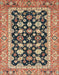 Machine Washable Abstract Red Brown Rug, wshabs2684