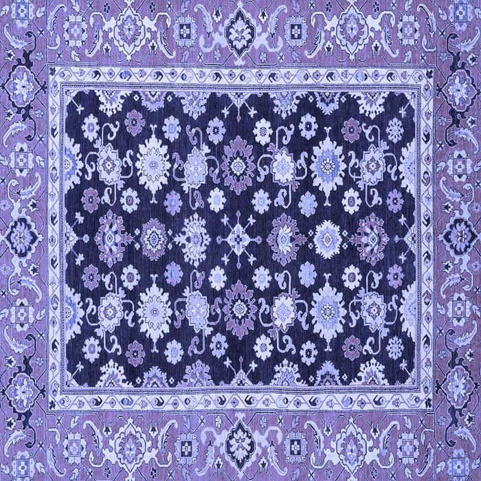 Square Abstract Blue Modern Rug, abs2684blu