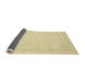 Sideview of Abstract Brown Gold Oriental Rug, abs2685