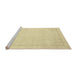 Sideview of Machine Washable Abstract Brown Gold Rug, wshabs2685