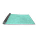 Sideview of Oriental Light Blue Traditional Rug, abs2685lblu