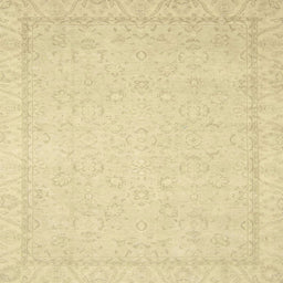 Square Abstract Brown Gold Oriental Rug, abs2685