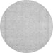 Round Oriental Gray Traditional Rug, abs2685gry