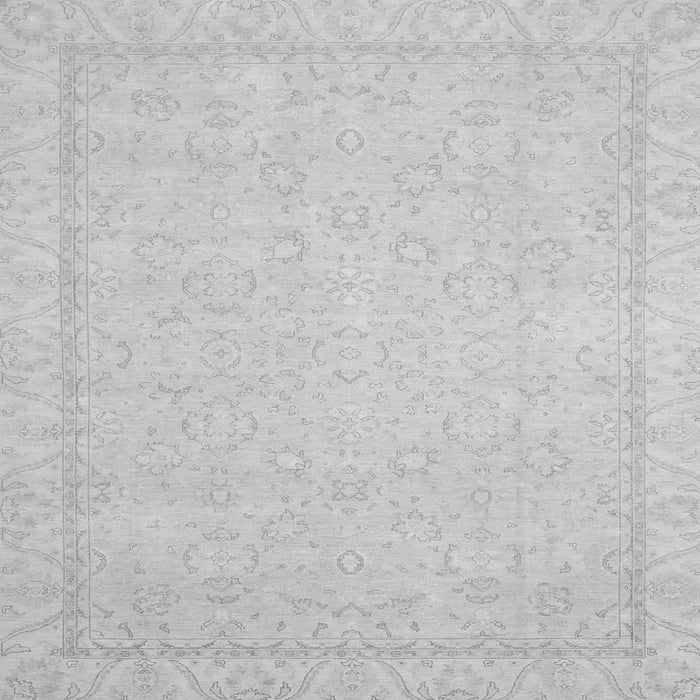 Square Machine Washable Oriental Gray Traditional Rug, wshabs2685gry
