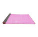 Sideview of Oriental Pink Traditional Rug, abs2685pnk