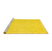 Sideview of Machine Washable Oriental Yellow Traditional Rug, wshabs2685yw