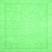 Square Machine Washable Oriental Emerald Green Traditional Area Rugs, wshabs2685emgrn
